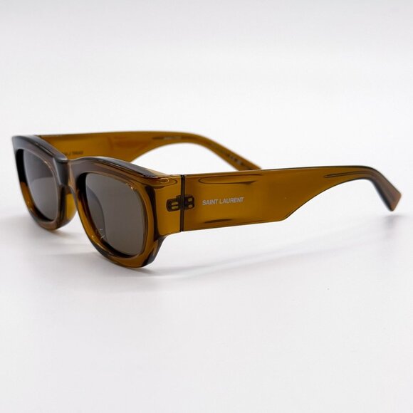 NEW SAINT LAURENT SUNGLASSES SL713 003 BROWN UNISEX - Picture 6 of 10